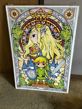 The Legend of Zelda Wind Waker Poster Print - Link & Zelda Artwork